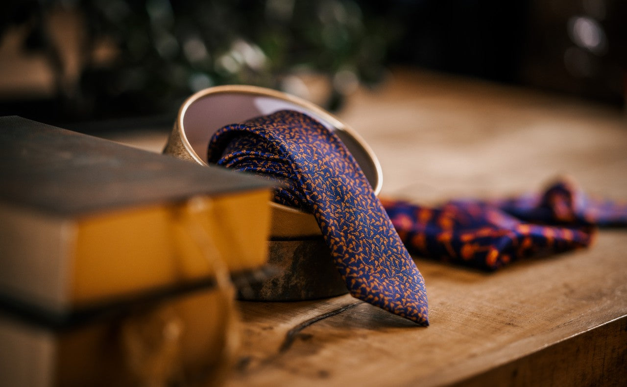 Designer Neckties in Blue | Designer Nathon Kong